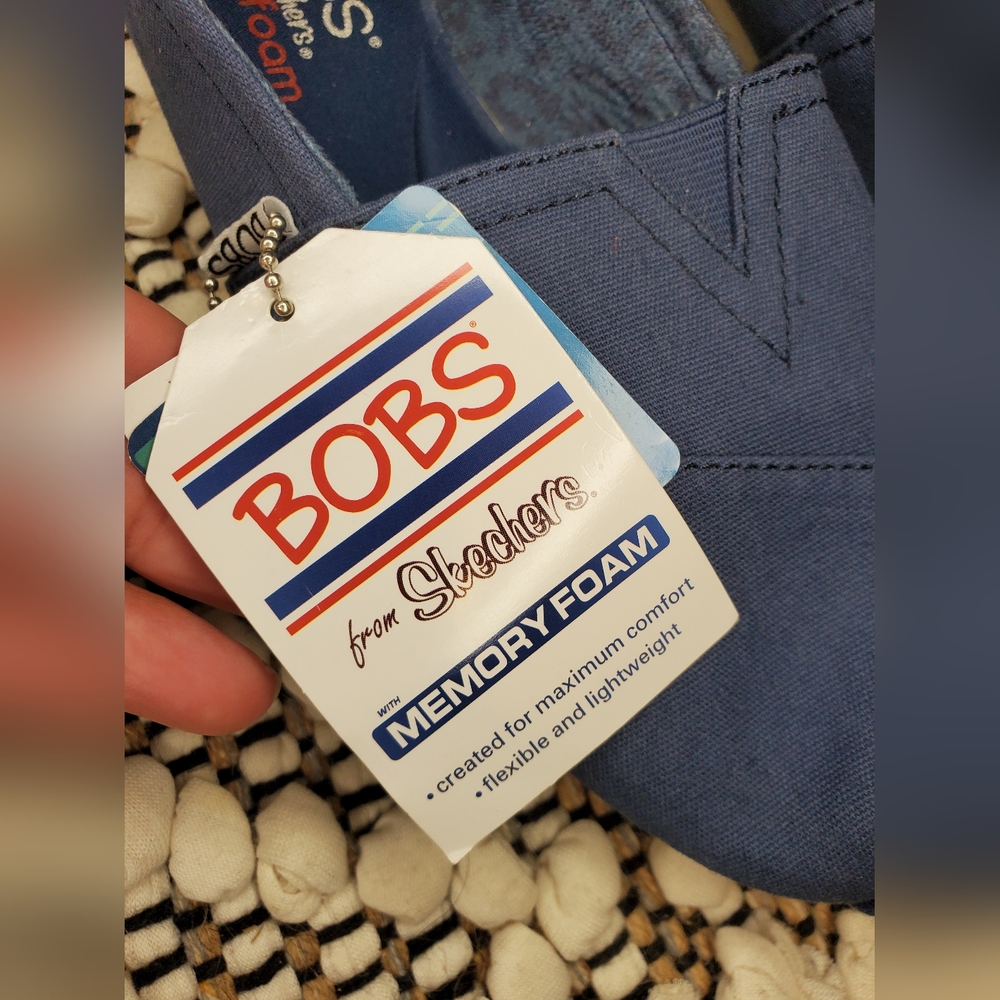 BOBS  From Skechers Women's Peace And Love Dark Navy Flats - Picture 6 of 12